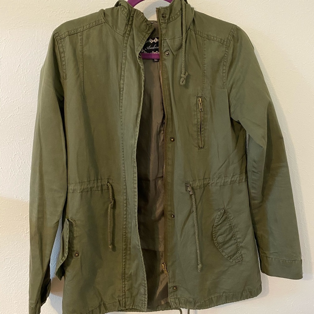 Olive Green Military utility Jacket